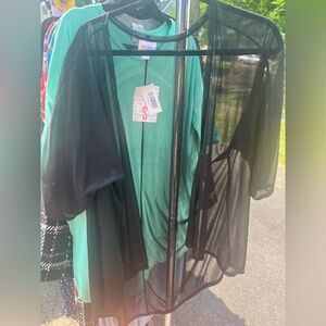 LuLaRoe Black Sheer Lindsay Cardigan